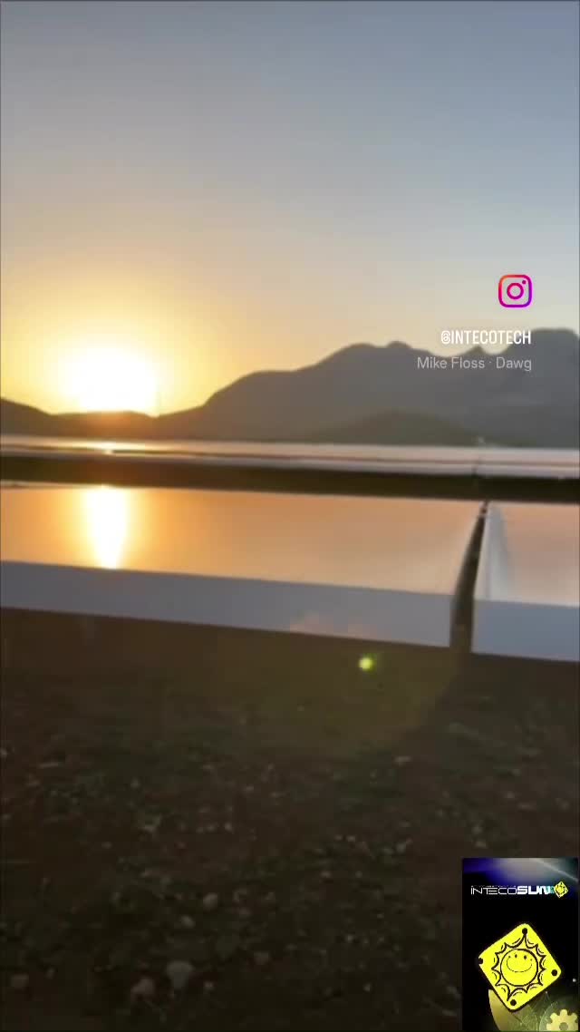 Solar panels at dawn - INTECOTECH